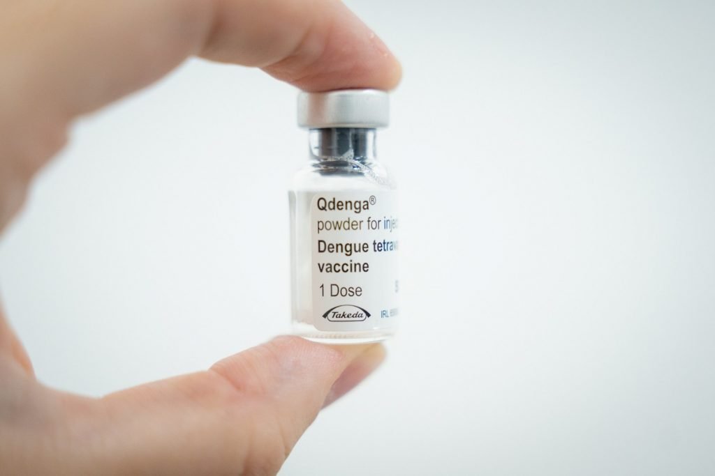 Figure 3. Photo of the Qdenga vaccine taken at the Policlínica Maria Tadeu de Aguiar in Santana, Brazil. Santana/AP. Source: Ministério da Saúde via Flickr.