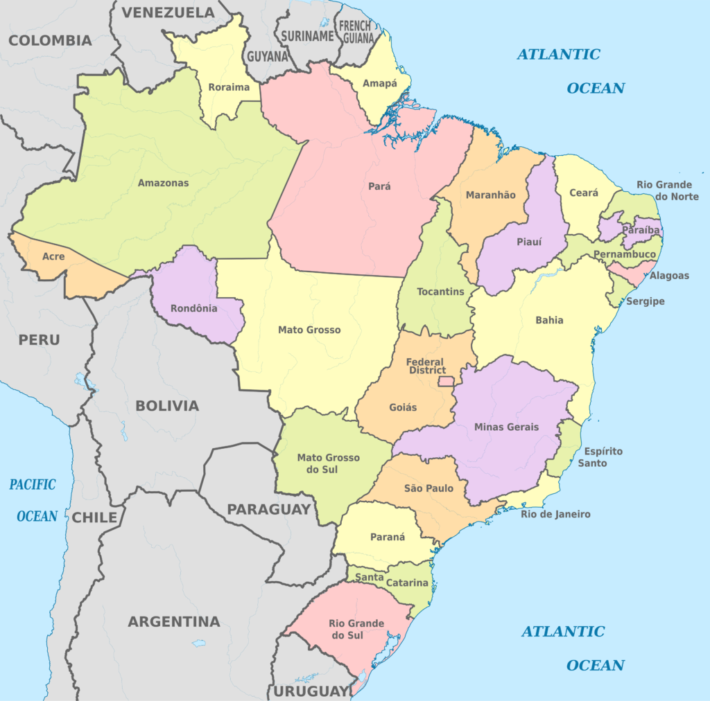 map of Brazil
